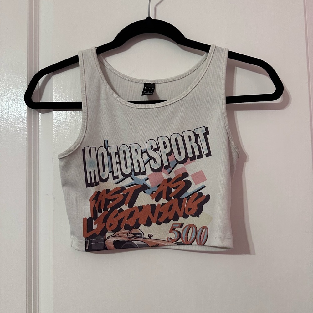 white crop top